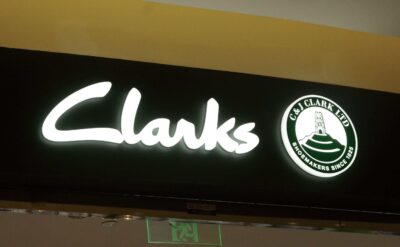 Face & Side-Lit Signs For Clarks