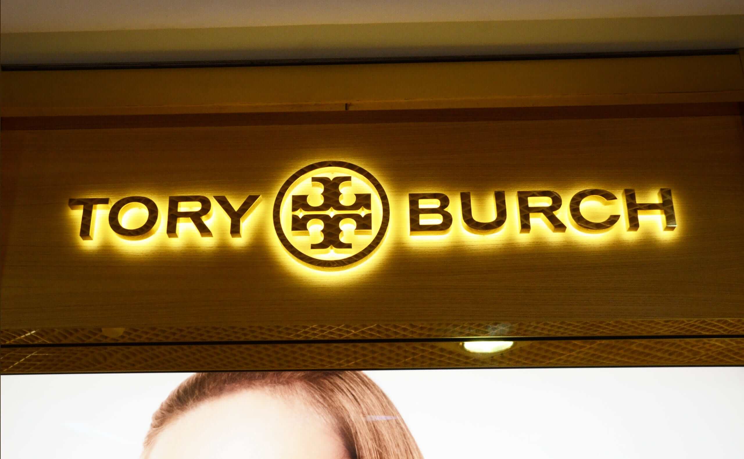 Reverse Lit Channel Letters For Tory Burch